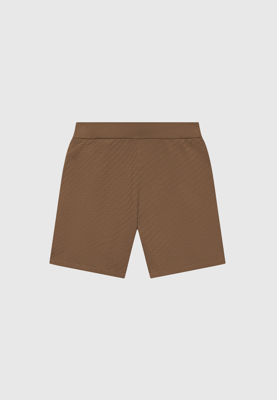 herringbone-knit-shorts-brown