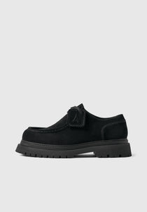 L’Atelier - Suede Lace-up Shoe - Black
