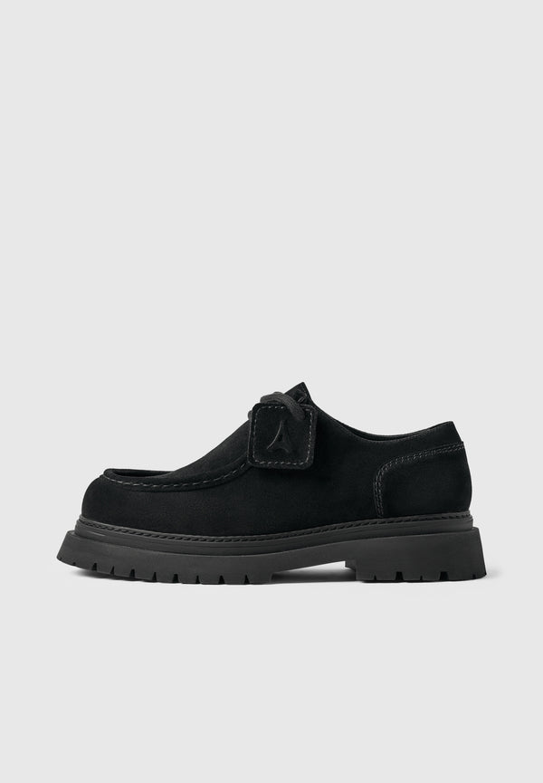 L’Atelier - Suede Lace-up Shoe - Black