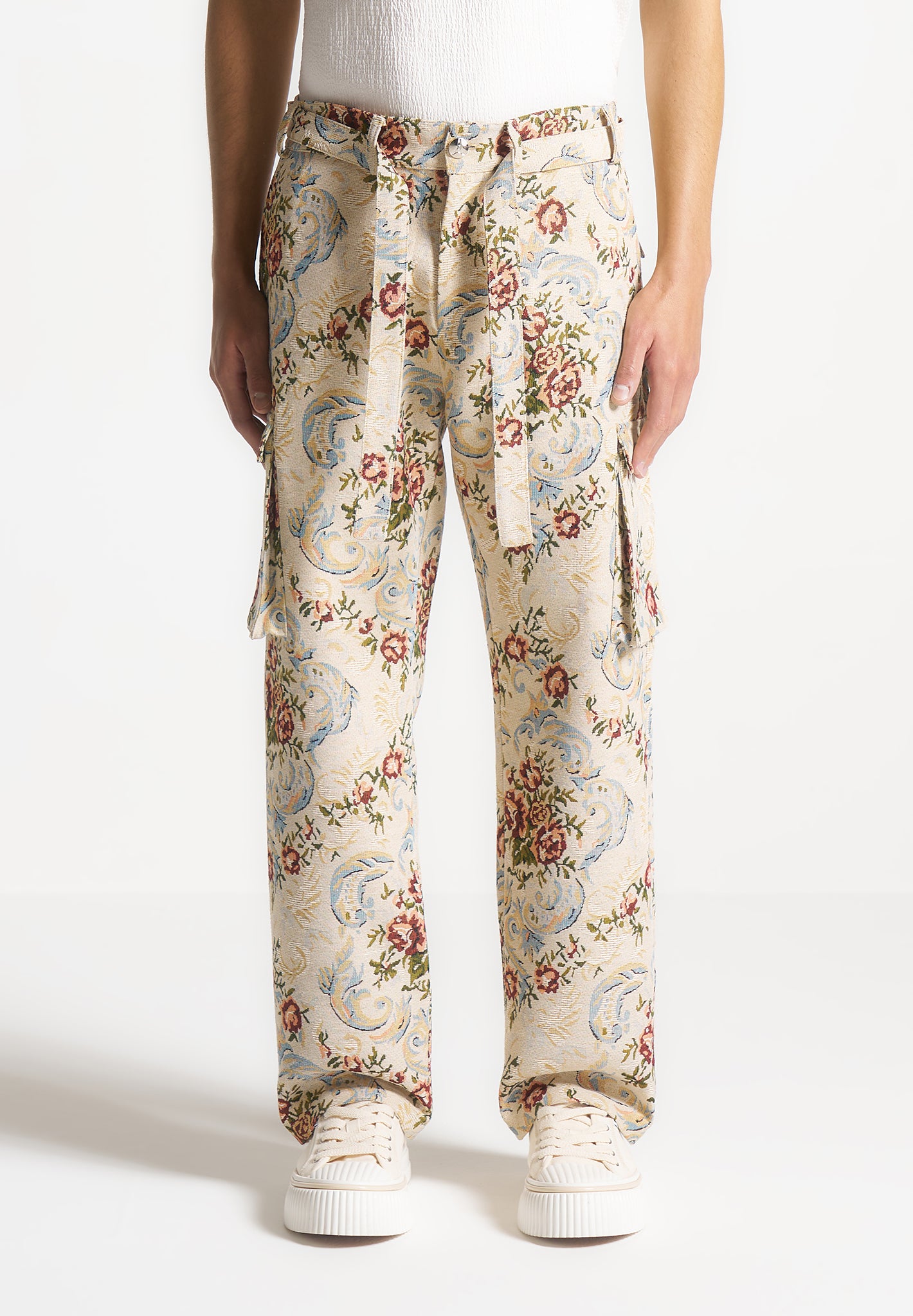 jacquard-cargo-trousers-beige