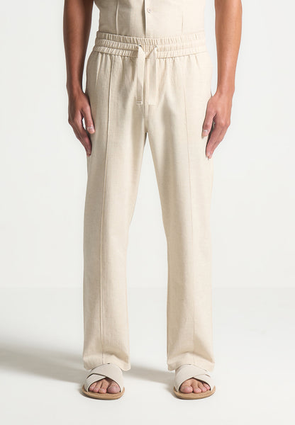 【BAON】[BAON] Pastilon Linen Pintuck Slacks linen-pintuck-trousers-