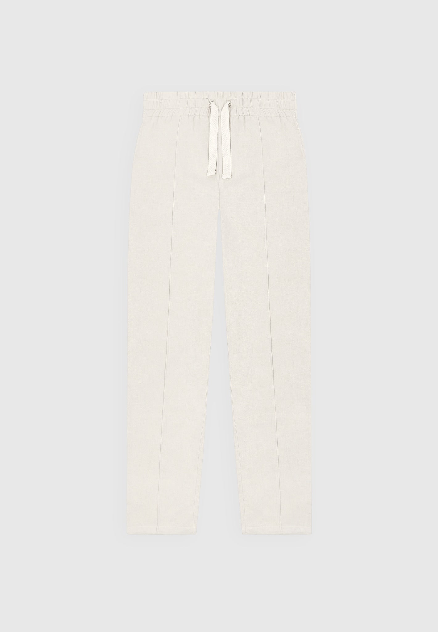 Linen Relaxed Trousers - Beige
