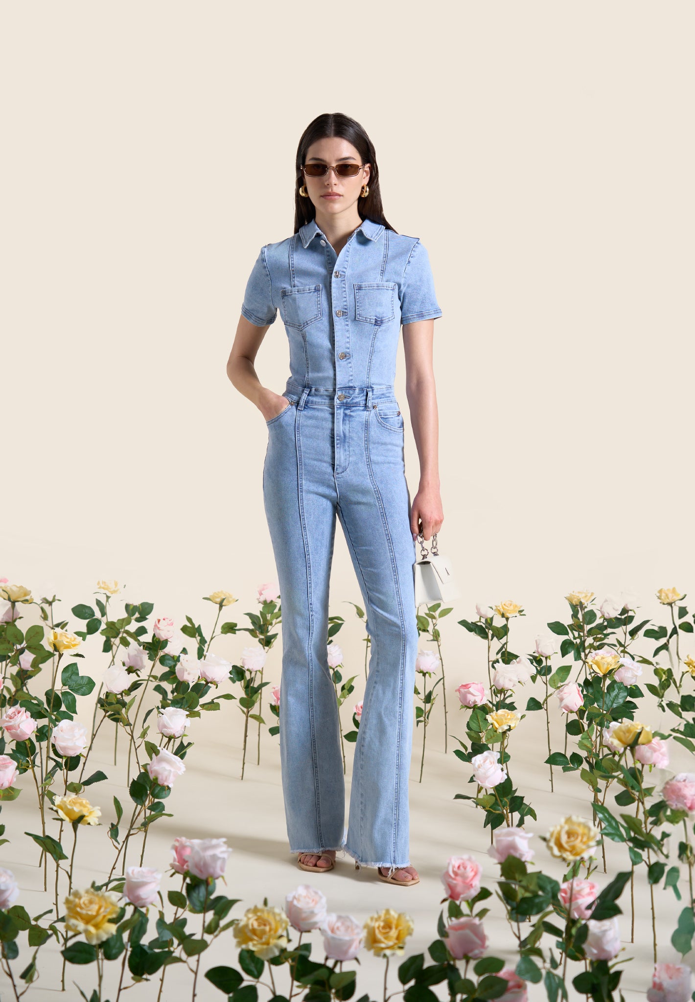 Cargo Denim Rewash Belted Denim Jumper Denim Romper 2020 Women