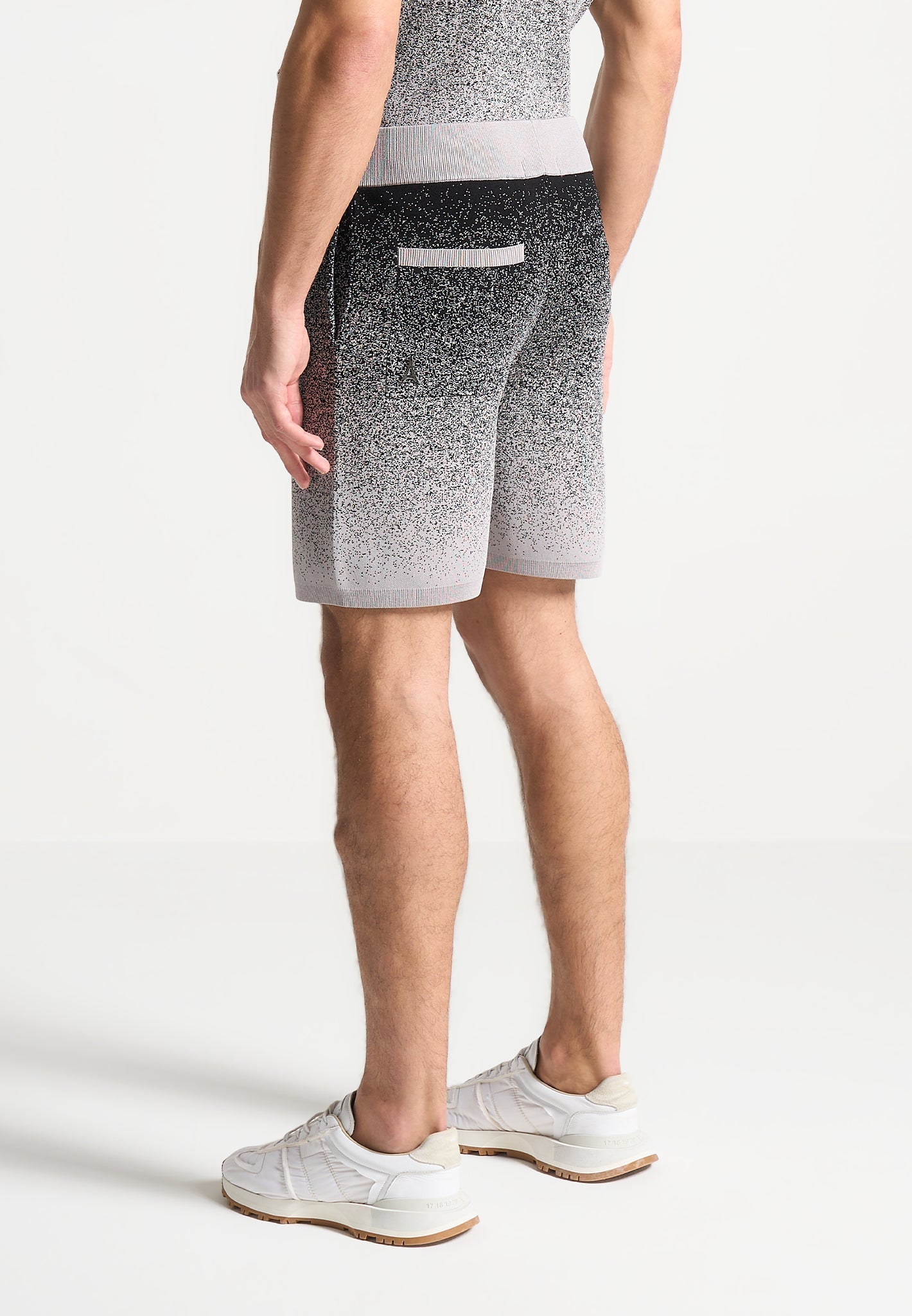 ombre-knit-shorts-grey-black