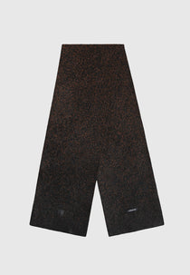 Luen - Ombré Wool Knit Reversible Scarf - Black/Brown