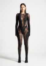 lace-backless-footsie-jumpsuit-with-pearl-detail-black