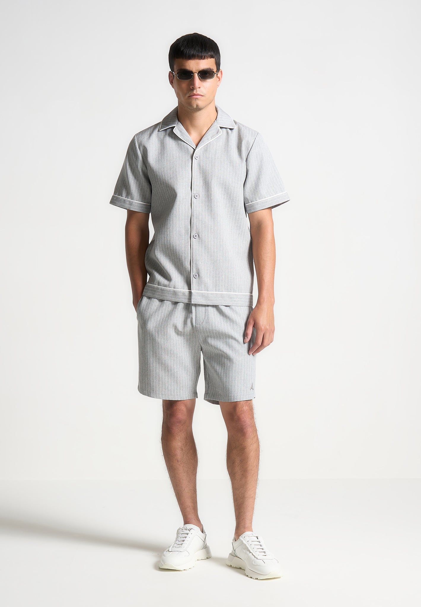 pinstripe-shorts-grey