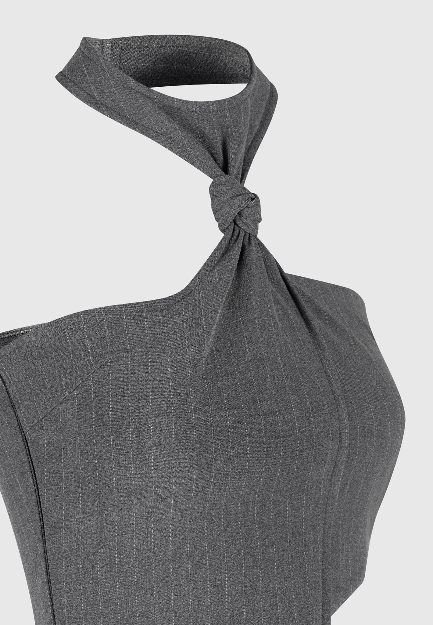 pinstripe-tie-knot-halter-top-grey