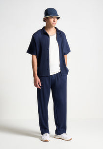 Pascal - Pleated Shirt - Navy