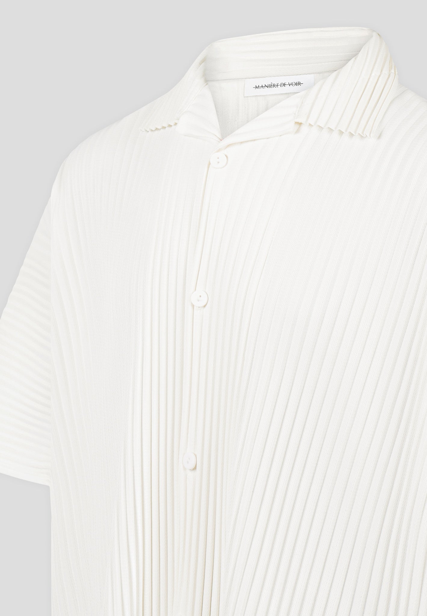 Pascal - Pleated Shirt - Off White | Manire De Voir Pascal - Pleated Shirt - Off White | Manire De Voir
