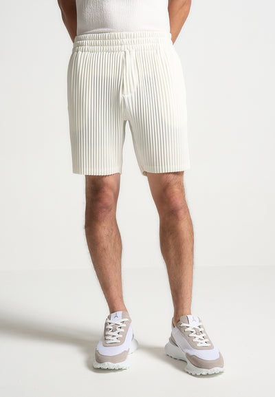 pleated-shorts-off-white