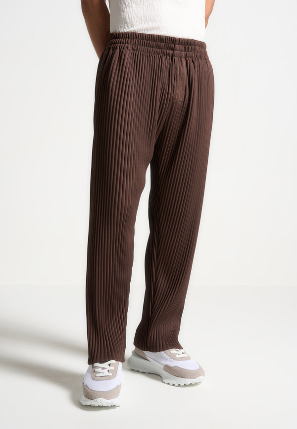 Jonas - Pleated Trousers - Brown