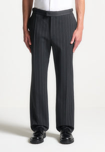 Joseph - Regular Fit Pinstripe Tailored Trousers - Grey