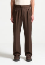 relaxed-fit-twin-pleat-tailored-trousers-brown
