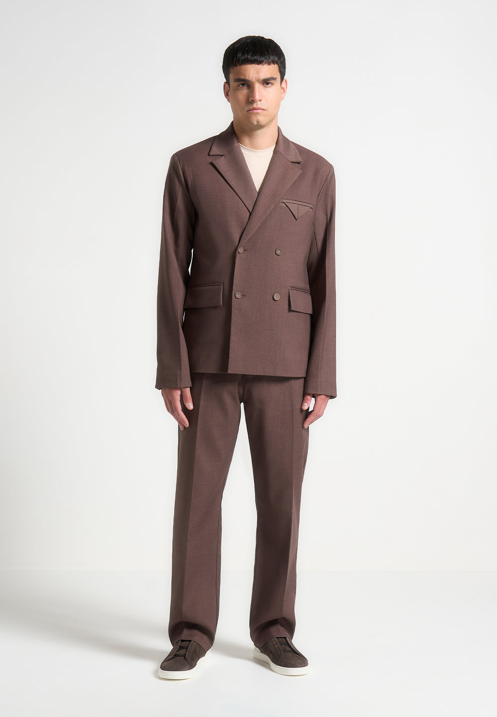regular-fit-twill-pleated-tailored-trousers-brown