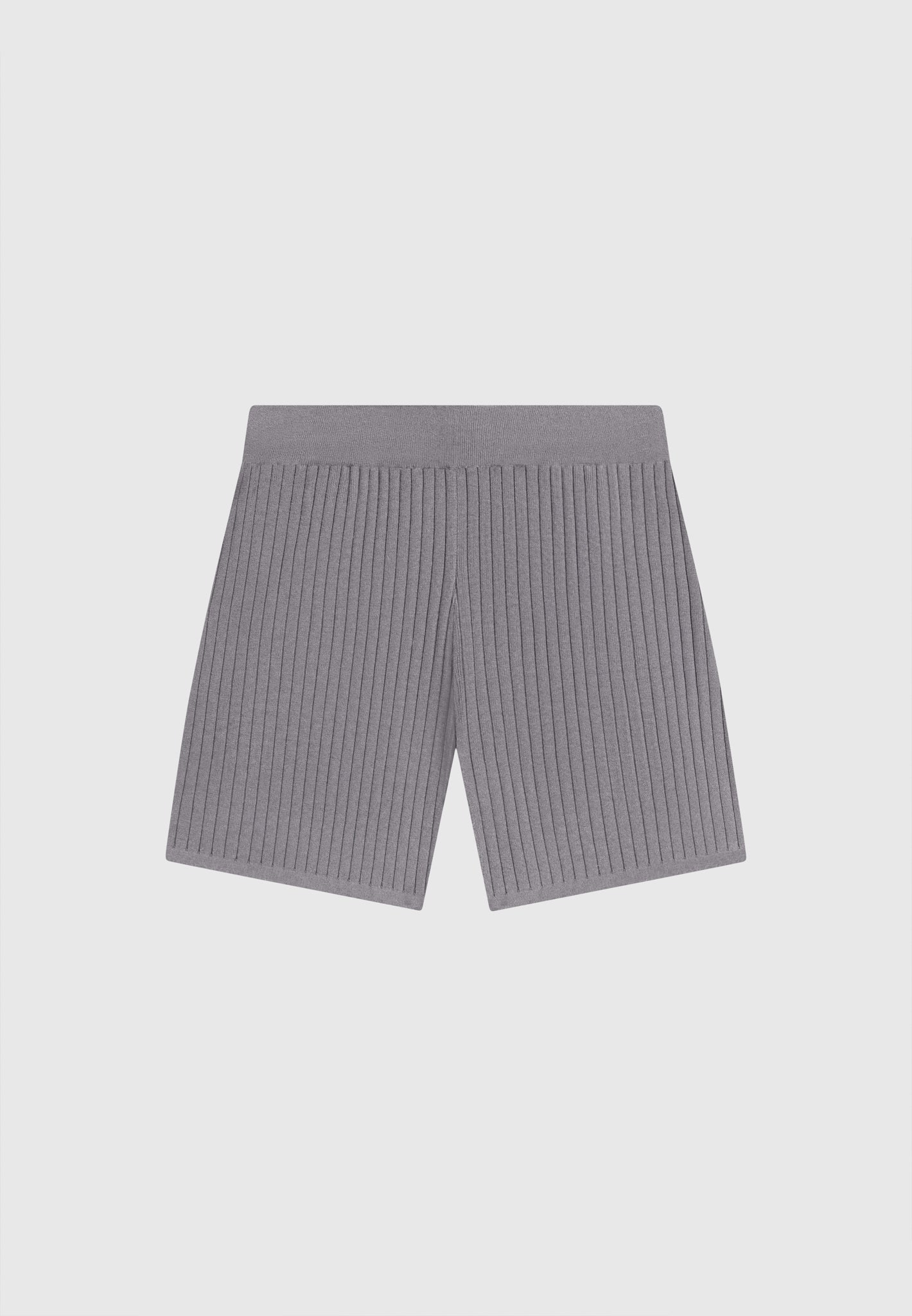 ribbed-knit-shorts-grey