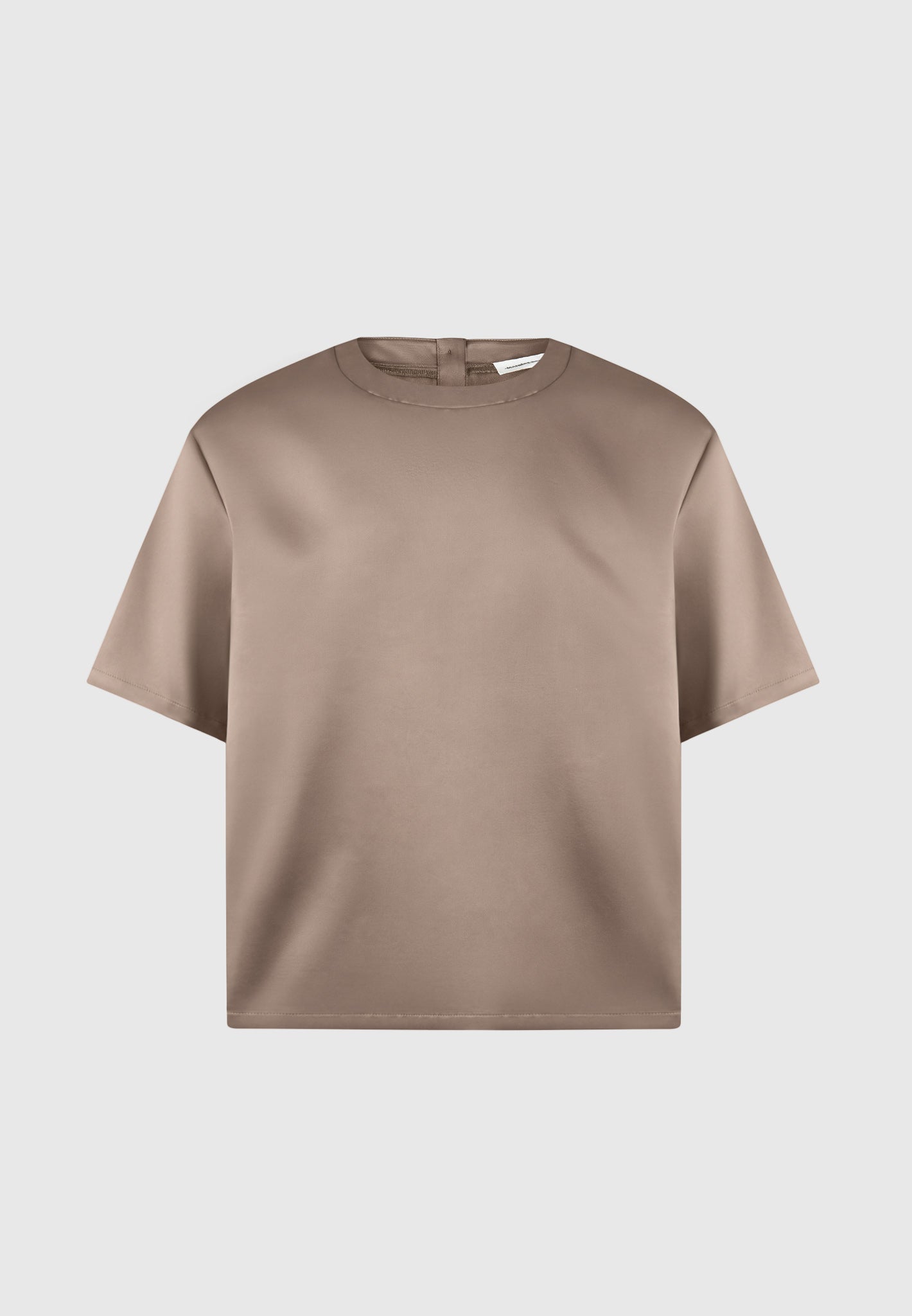 Satin Boxy Fit T-Shirt Taupe Manière De Voir