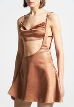satin-bralette-fluted-mini-dress-bronze