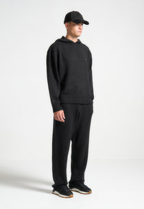 Signature Mohair-Blend Hoodie - Black