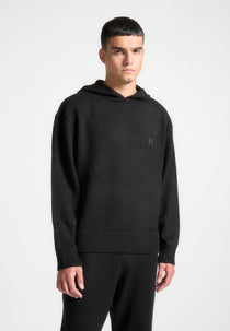 Signature Mohair-Blend Hoodie - Black