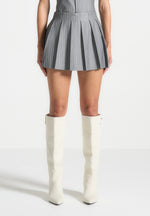 pinstripe-pleated-skort-grey