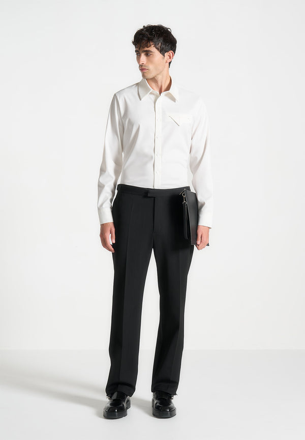 Tom - Slim Fit Tailored Stretch Dress Shirt - White