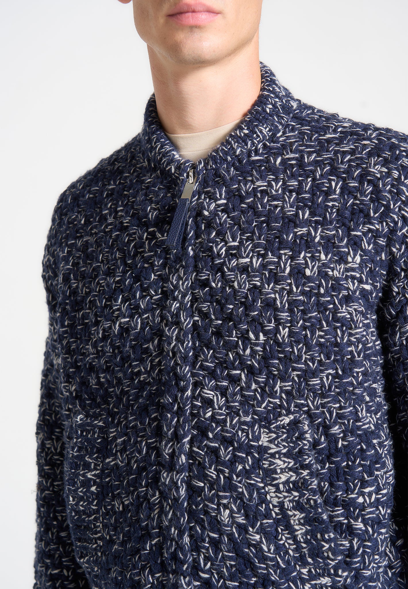speckled-knit-zip-up-bomber-jacket-navy 