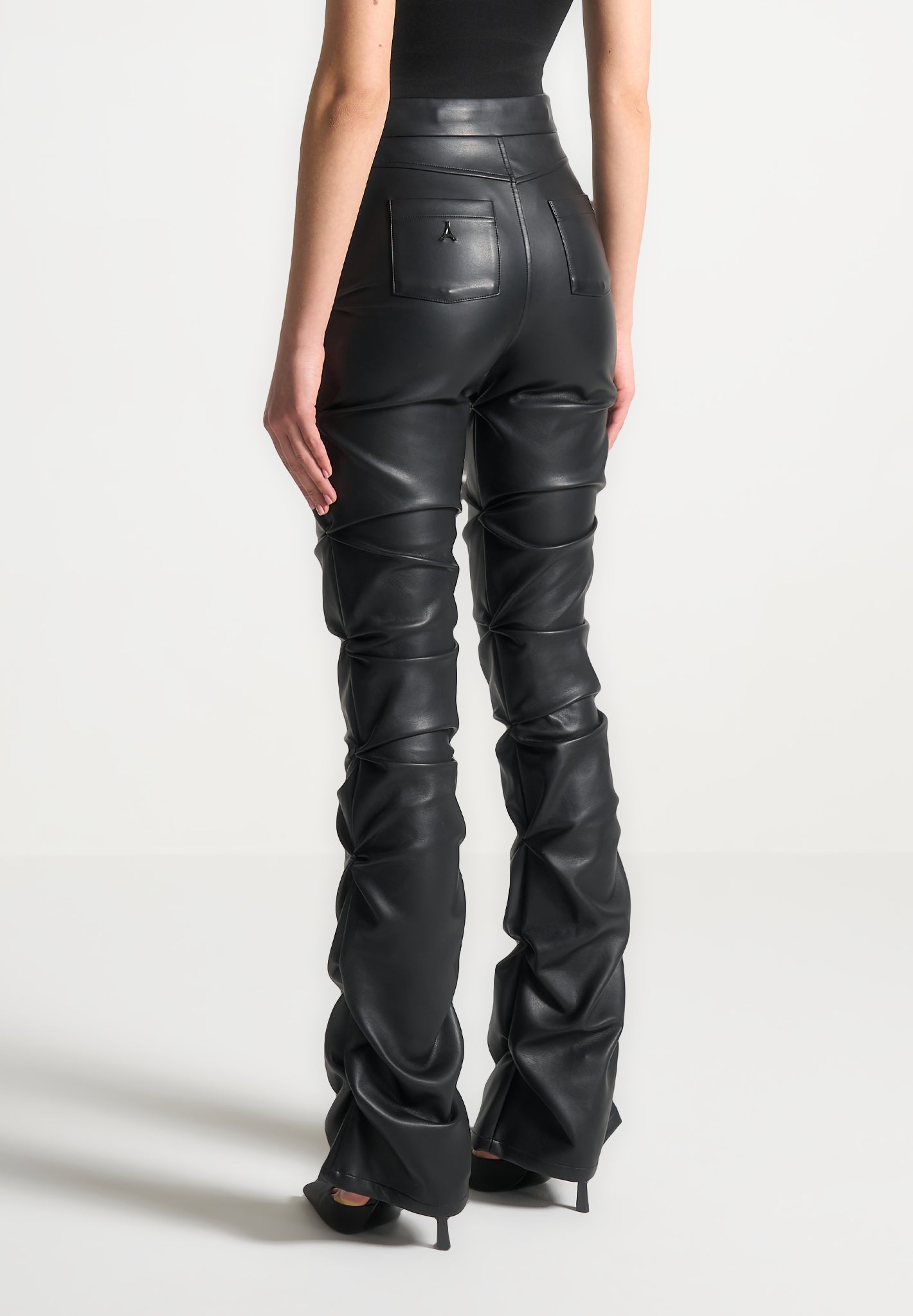 tacked-vegan-leather-flared-trousers-black-1