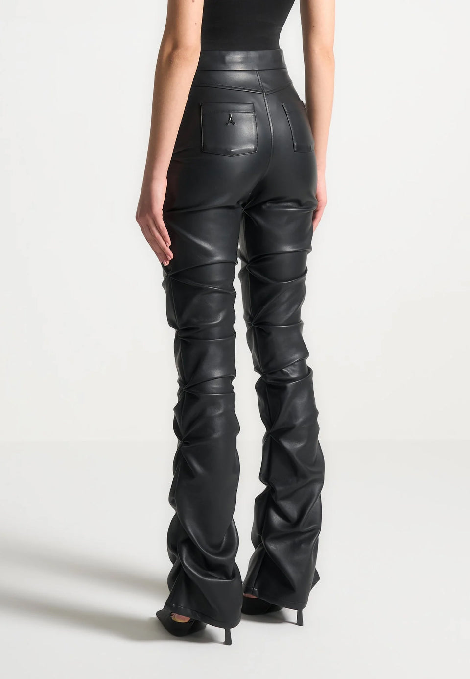caroline-tacked-leather-fit-and-flare-trousers-black