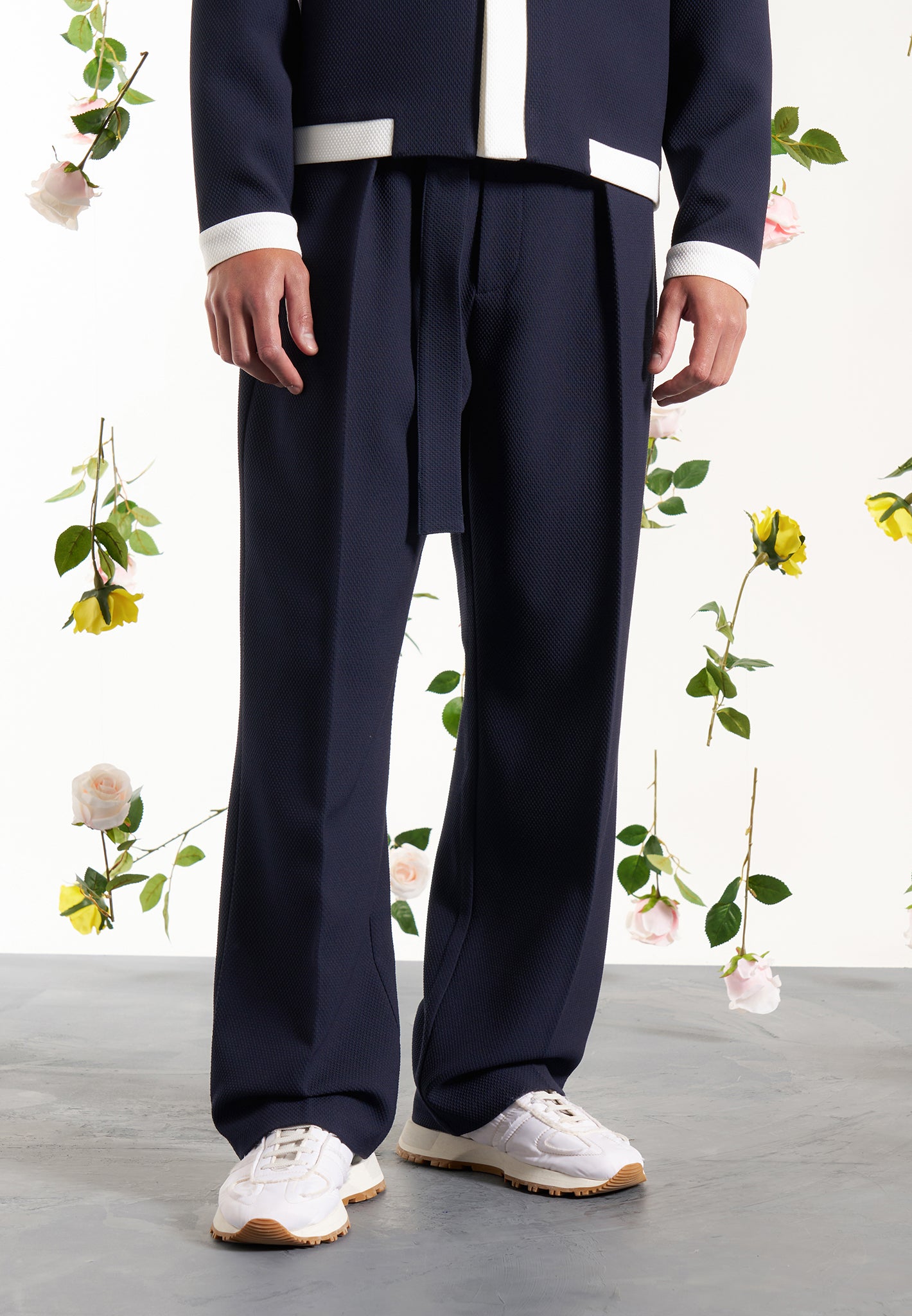 relaxed-fit-textured-belted-tailored-trousers-navy
