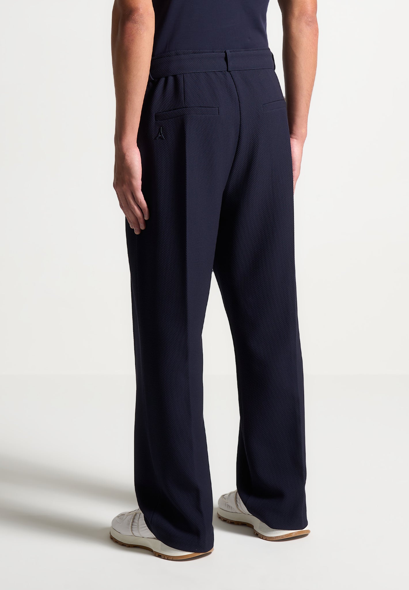 relaxed-fit-textured-belted-tailored-trousers-navy