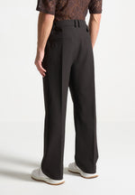 relaxed-fit-textured-twin-pleat-tailored-trousers-brown