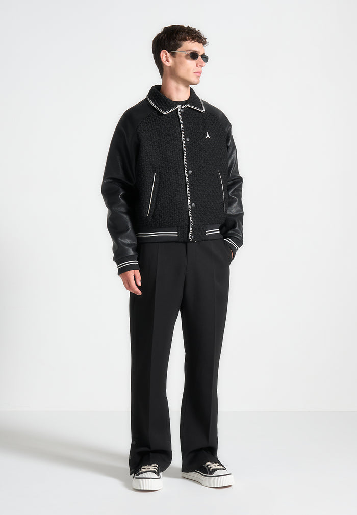 tweed-leather-varsity-jacket-black