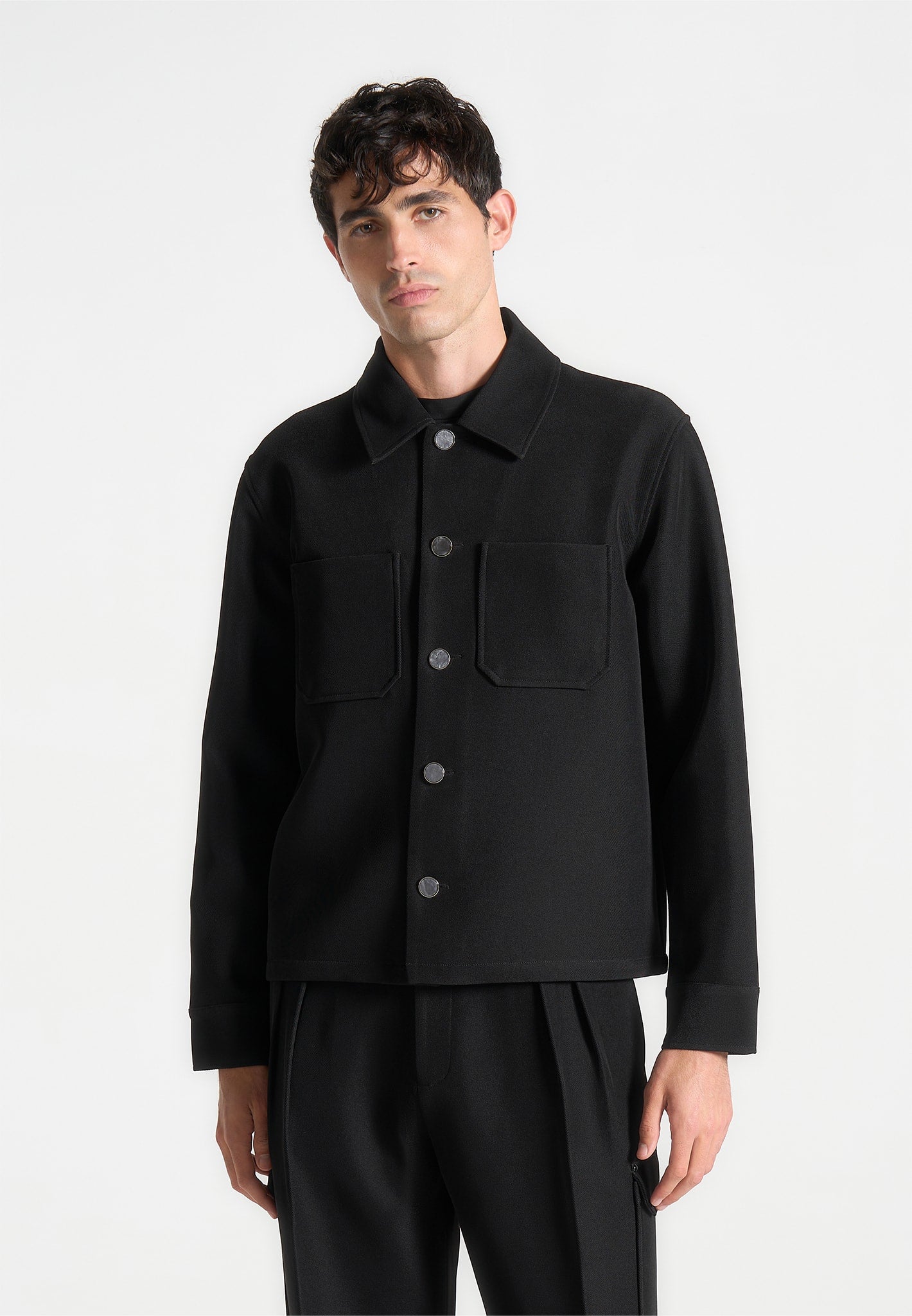 benoit-twill-pocket-cropped-shirt-black