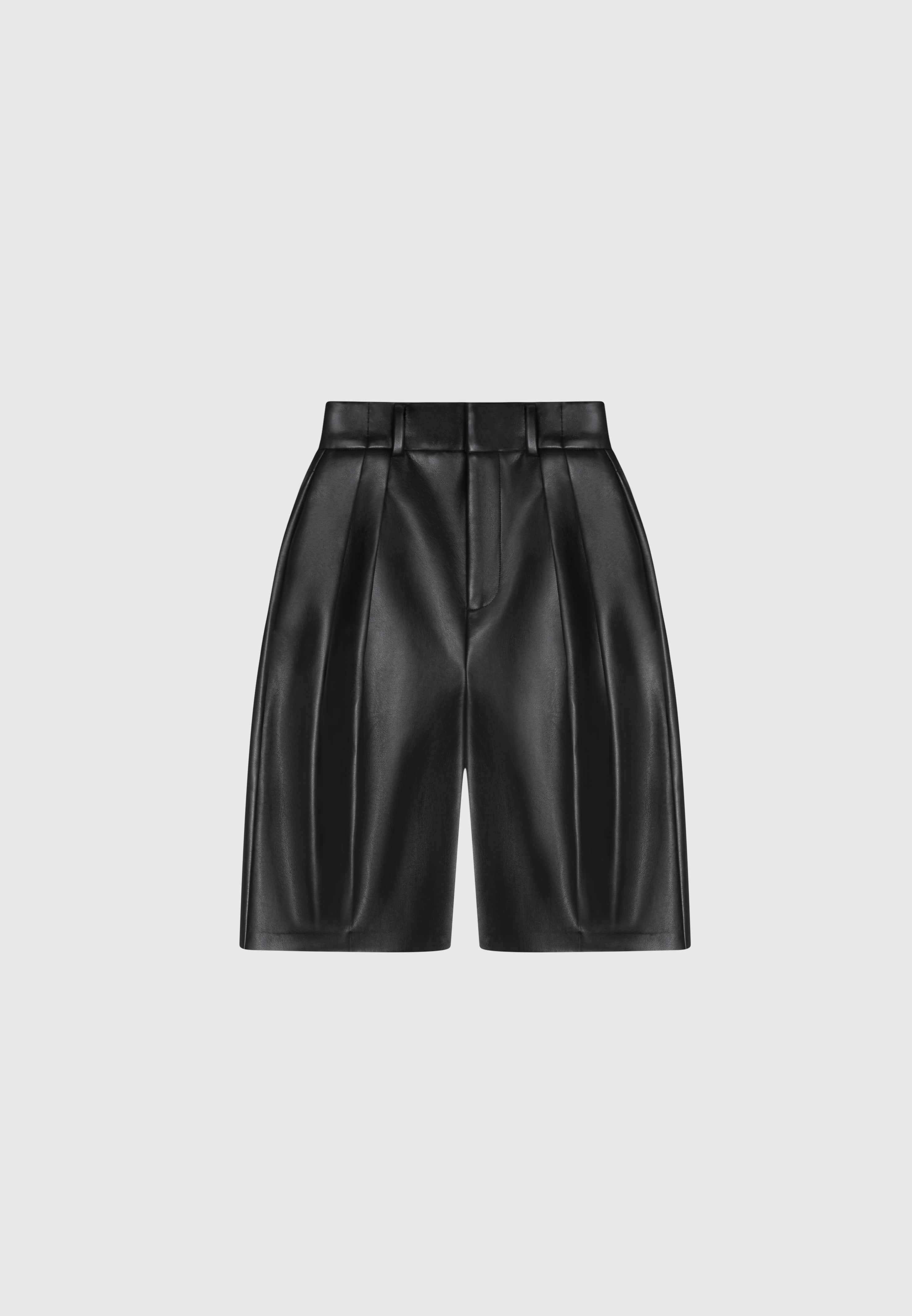 vegan-leather-tailored-city-shorts-black