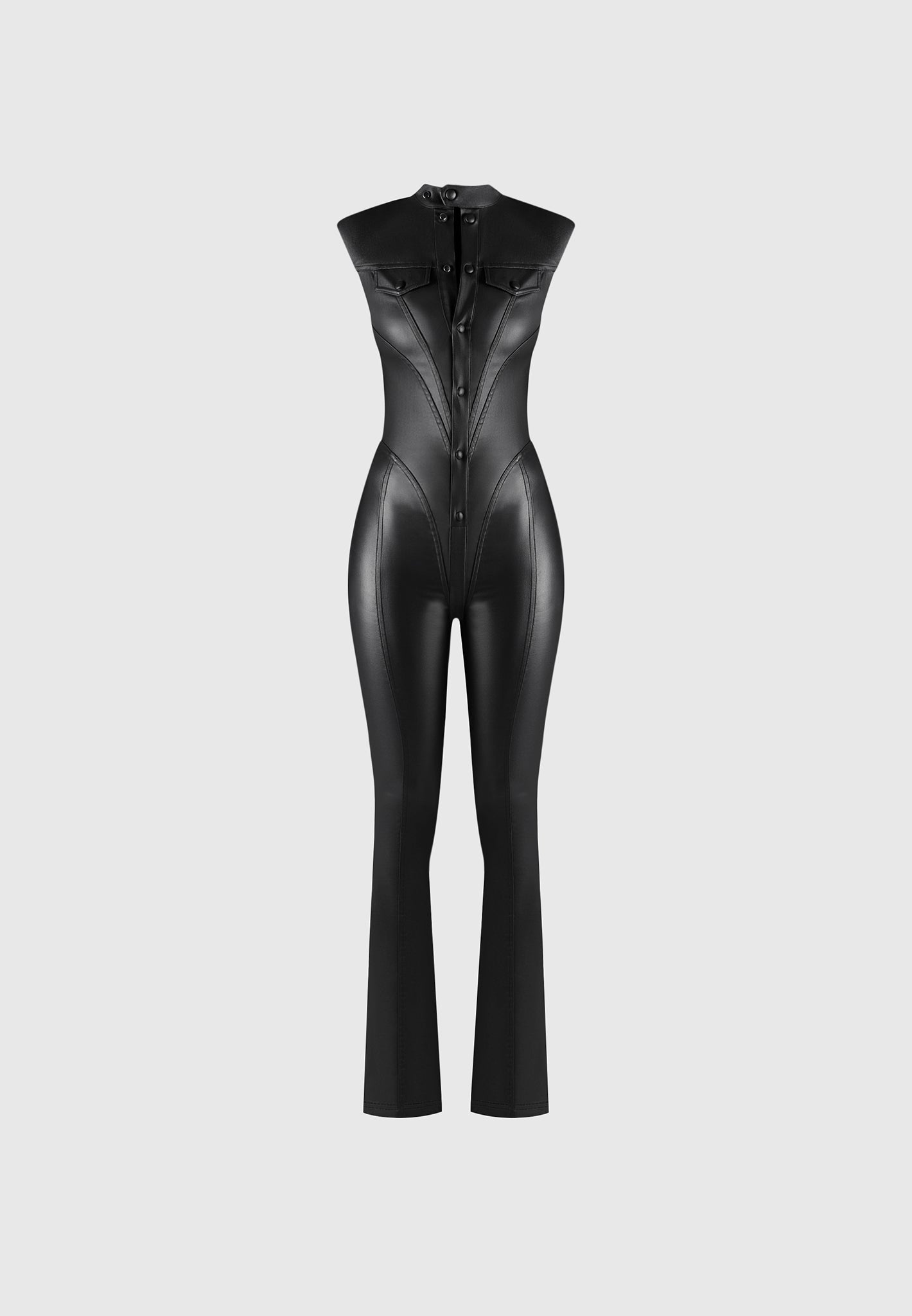 wax-coated-denim-jumpsuit-black