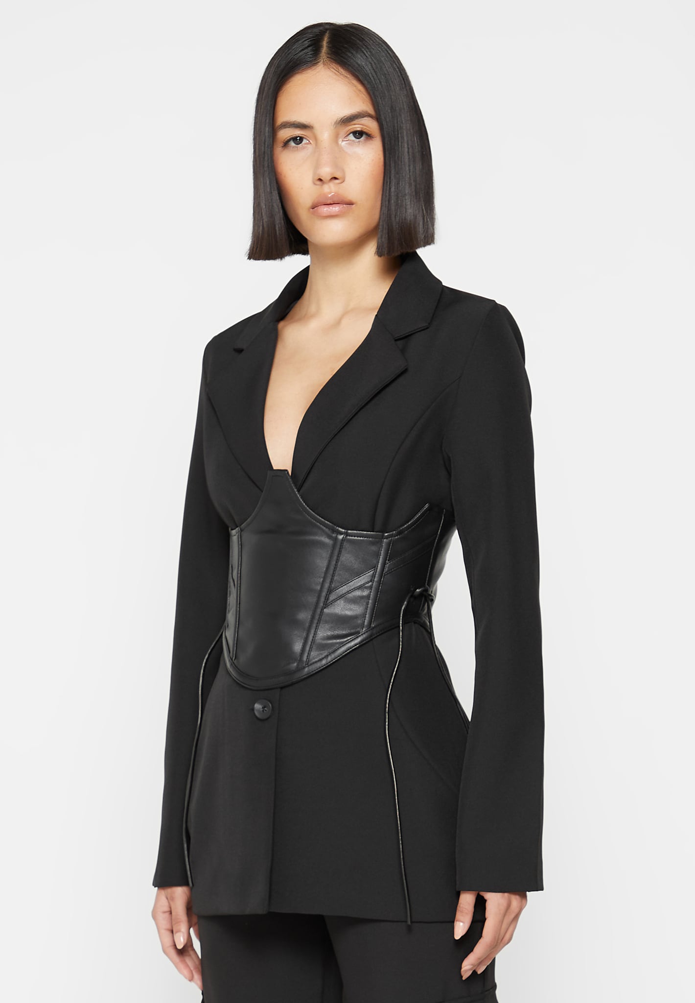 blazer-with-vegan-leather-corset-black