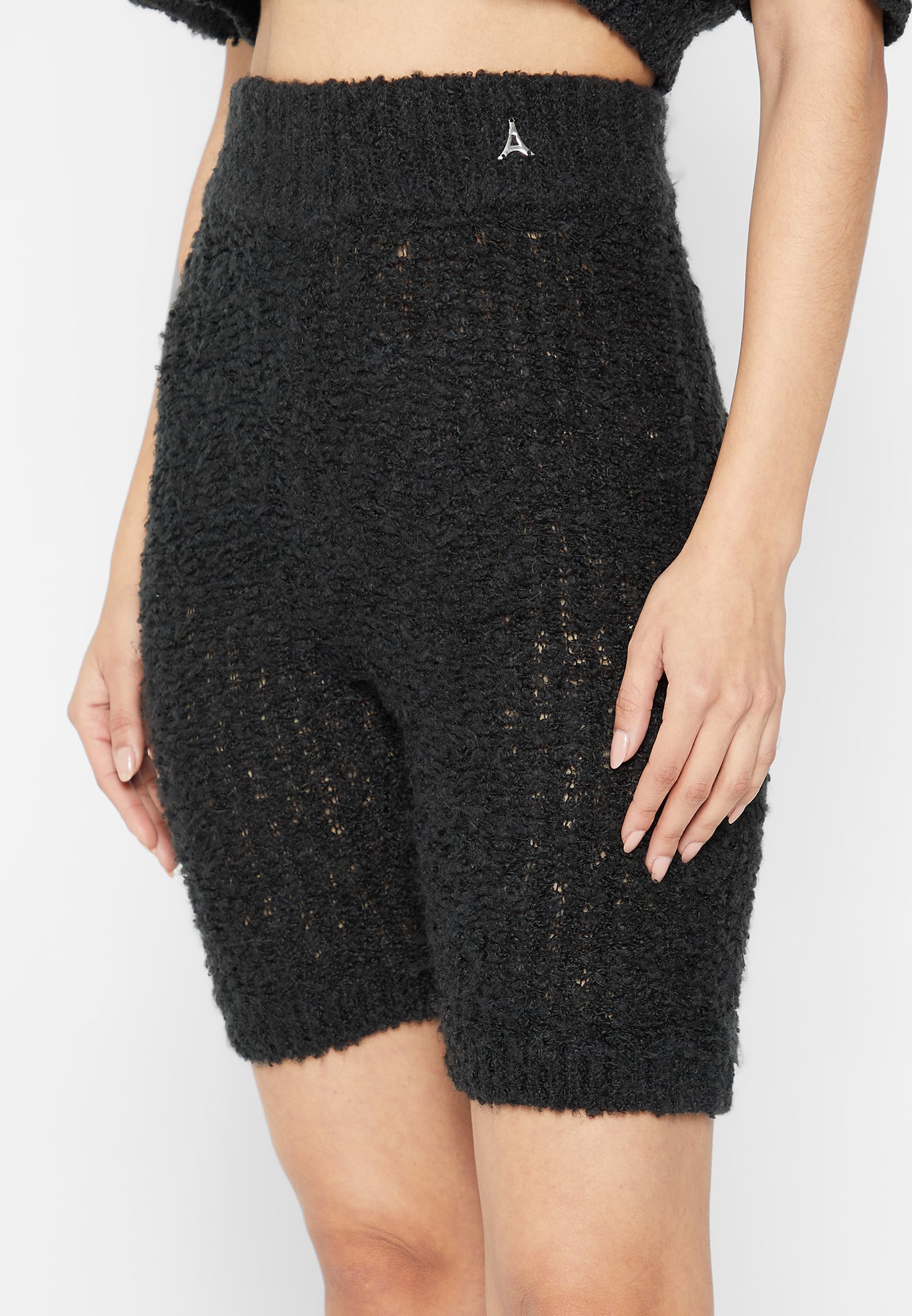 boucle-knit-shorts-black