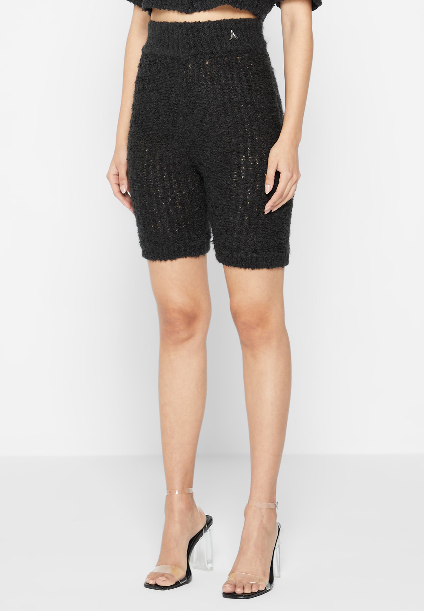 boucle-knit-shorts-black