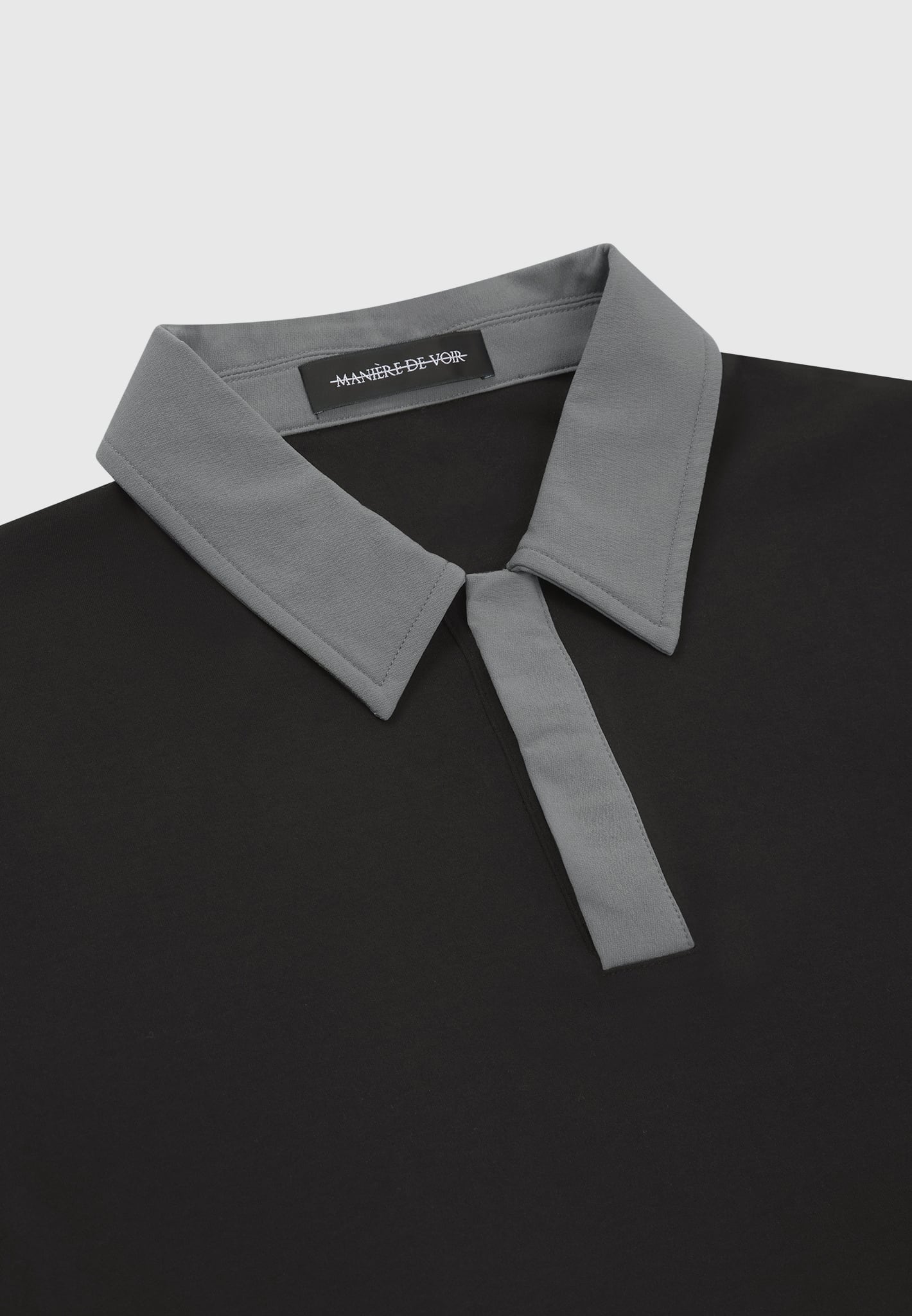contrast-collar-polo-shirt-black