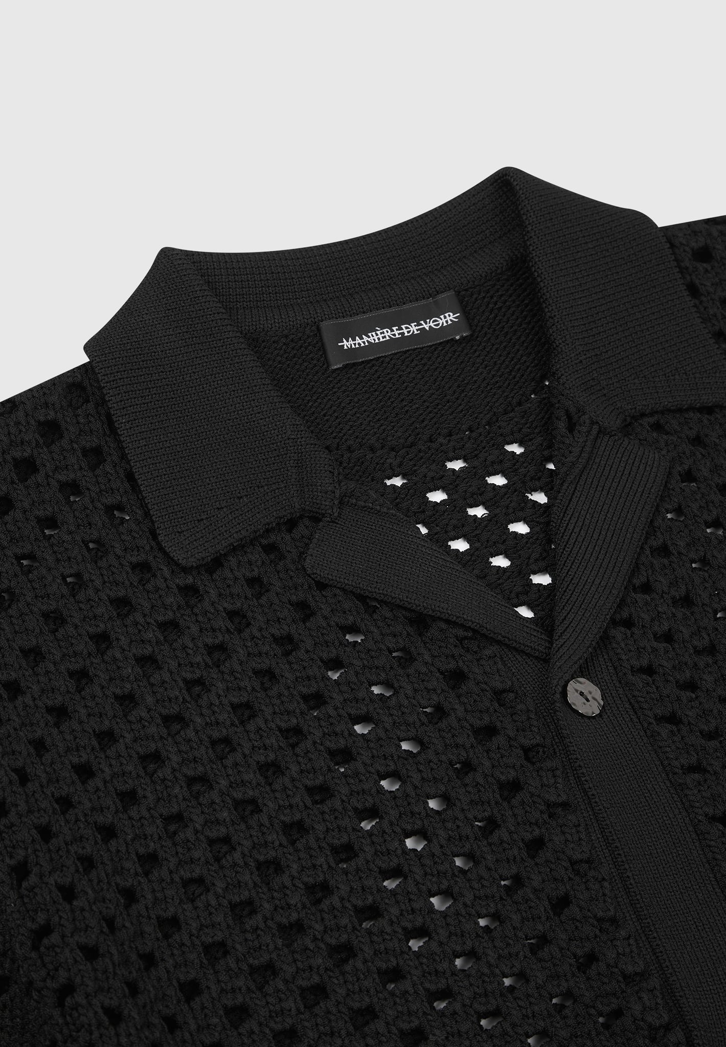 Crochet Shirt Black Manière De Voir