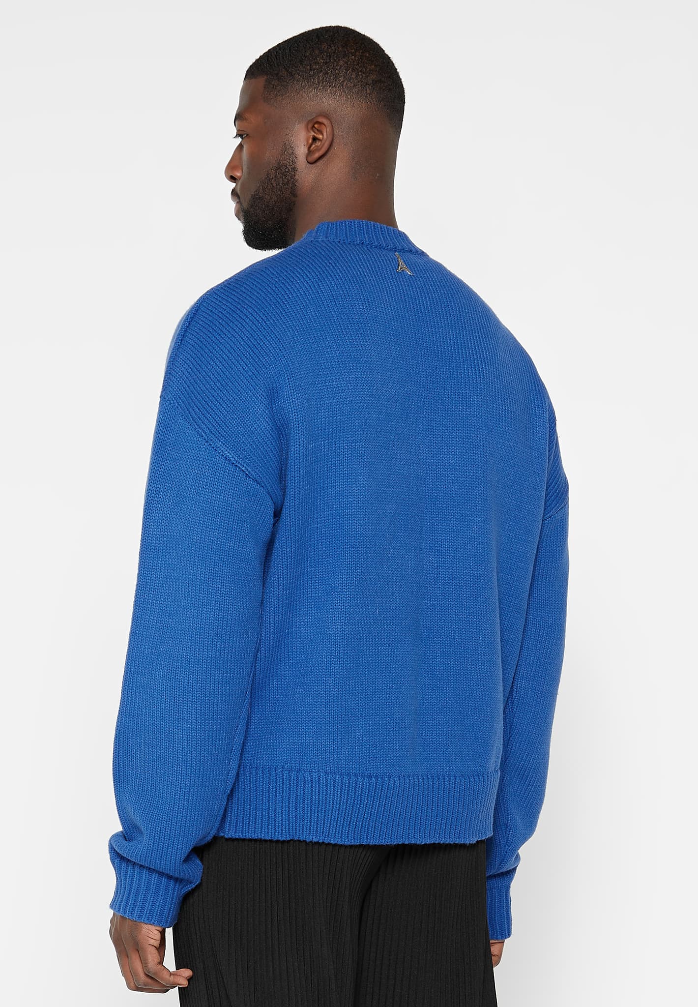 Eiffel Outline Knitted Jumper - Cobalt Blue