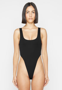 High Leg Bodysuit - Black