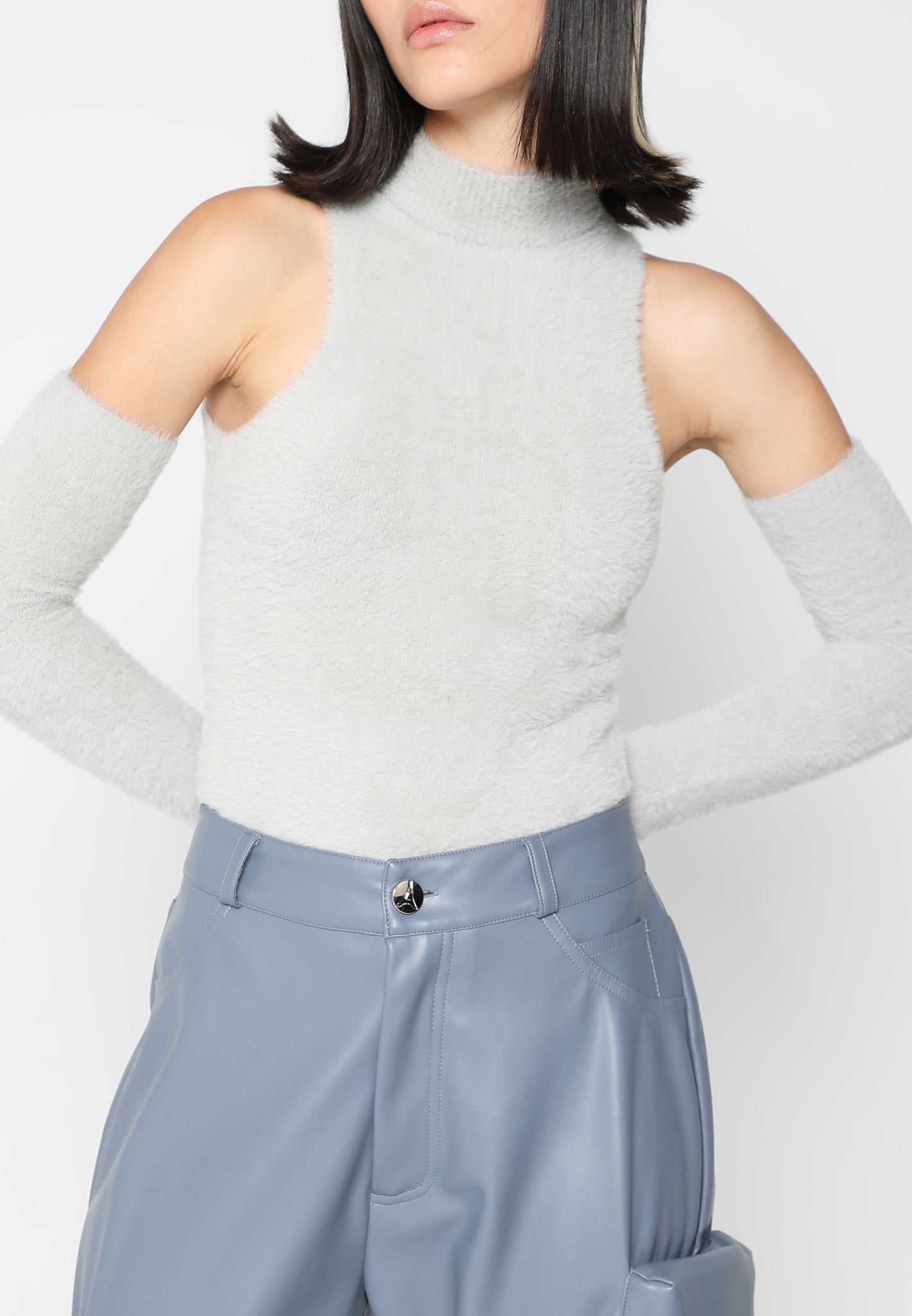 fuzzy-high-neck-bodysuit-with-sleeves-grey