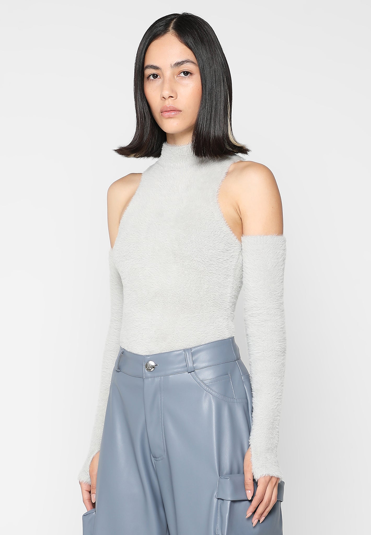 fuzzy-high-neck-bodysuit-with-sleeves-grey