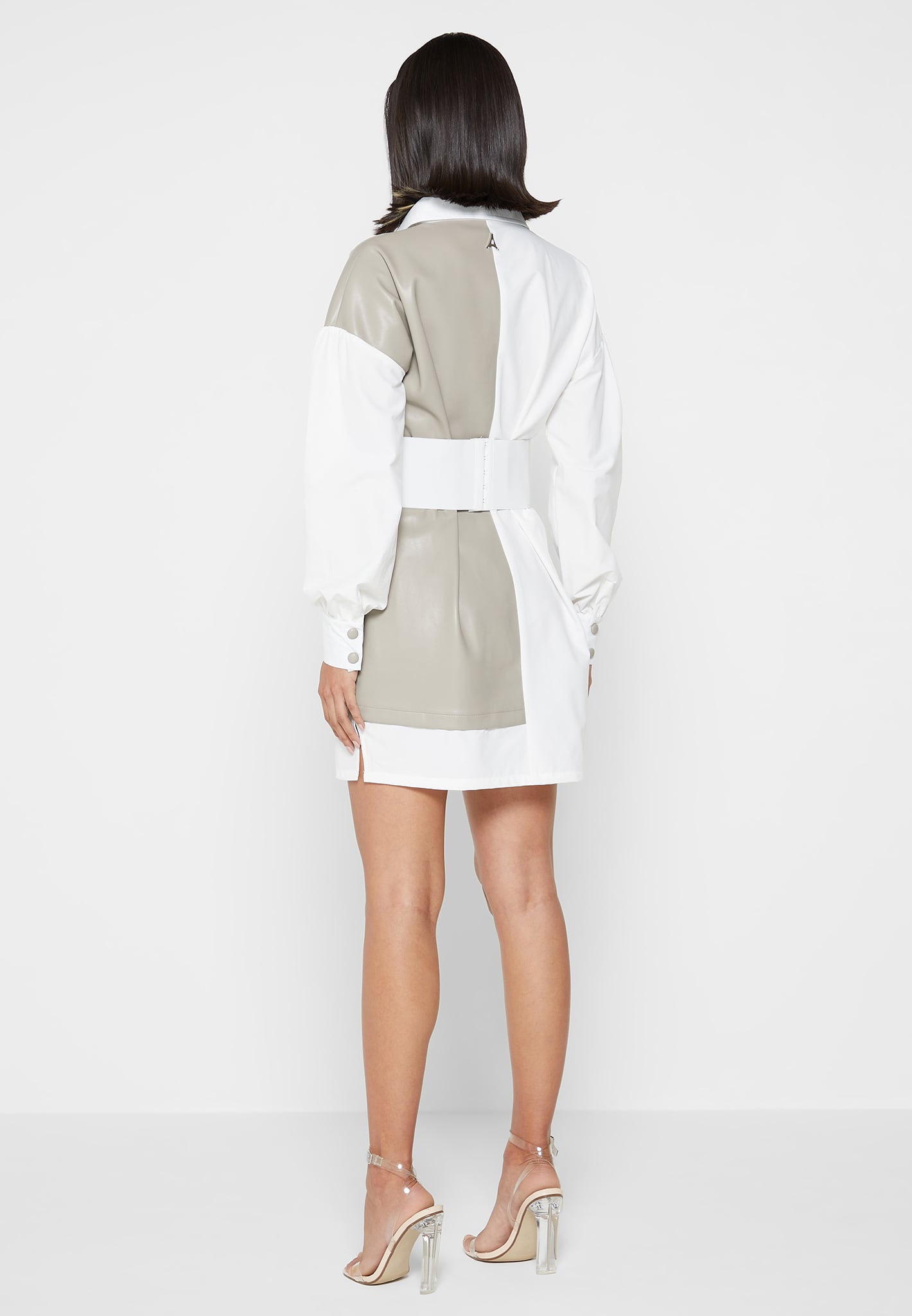 half-vegan-leather-shirt-dress-white-beige