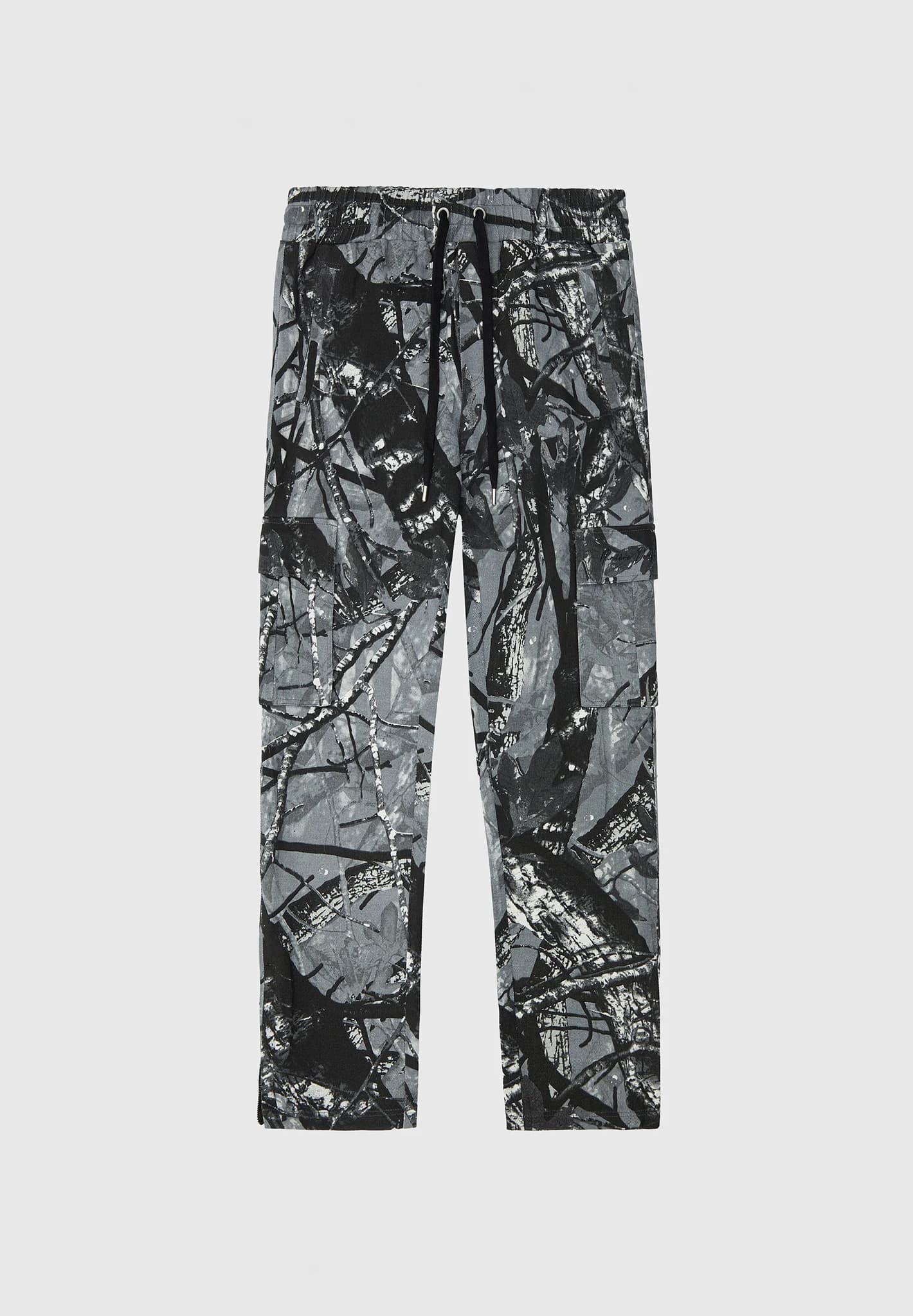 Tree Camo Cargo Pants Black Manière De Voir
