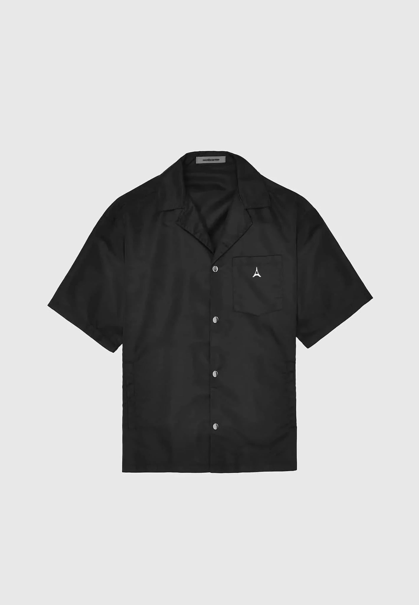 Nylon Revere Shirt - Black
