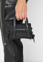 miniature-caged-vegan-leather-lace-up-bag-black