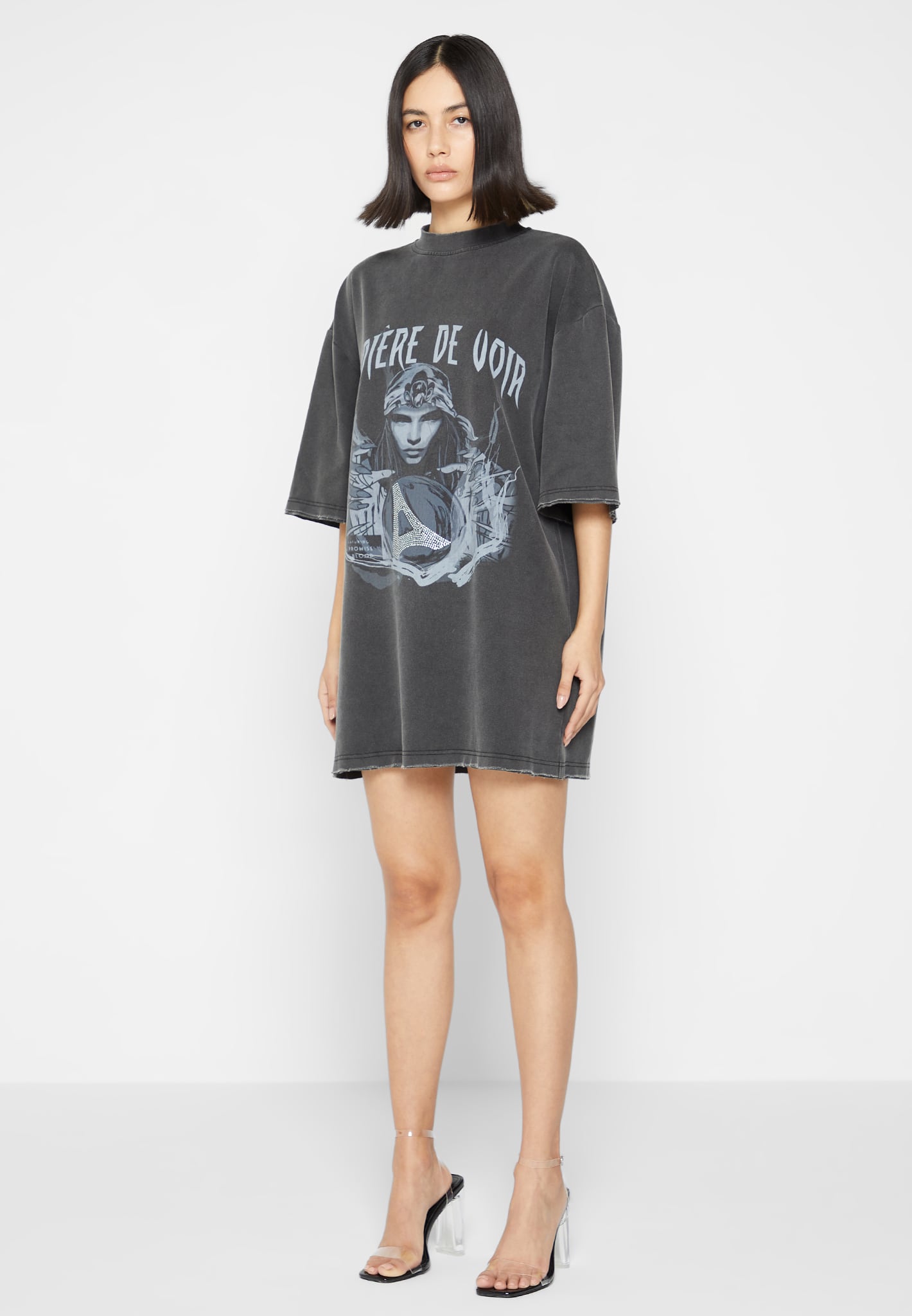 Dark grey t shirt dress hotsell